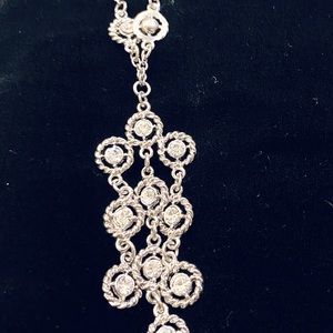 Rhinestone dangling necklace